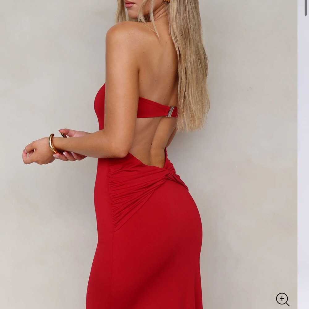 Tiger Mist Scarlet Strapless Dress